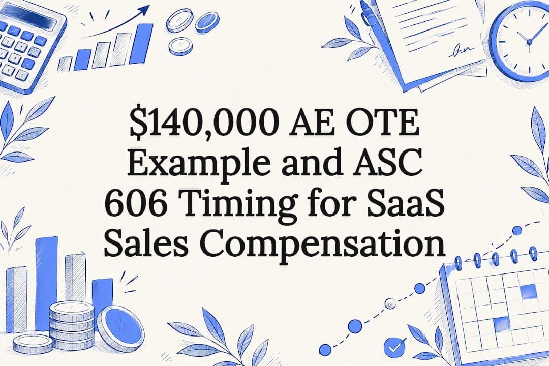 $140,000 AE OTE Example and ASC 606 Timing for SaaS Sales Compensation